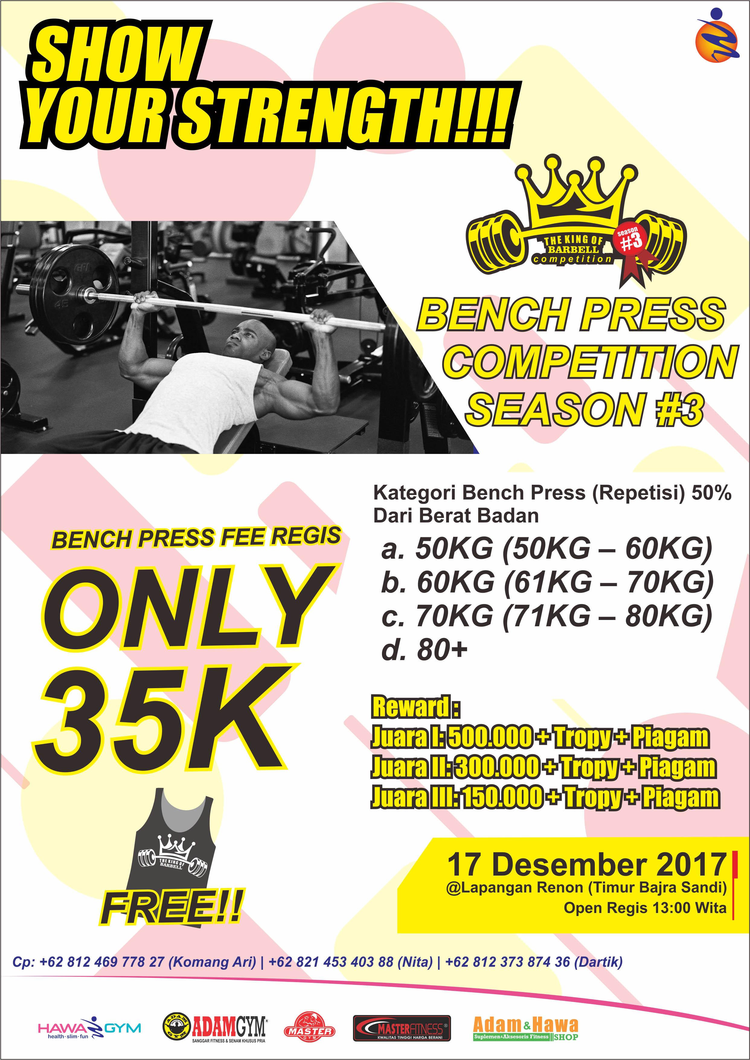 benchpress-competitons-season-3-adam-gym-dan-master-gym-indonesia